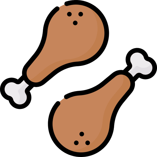 Chicken leg poultry roast chicken turkey icon