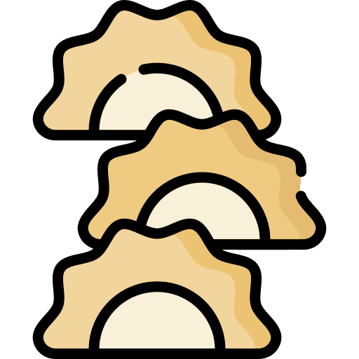 Dumplings chinese food and restaurant jam icon