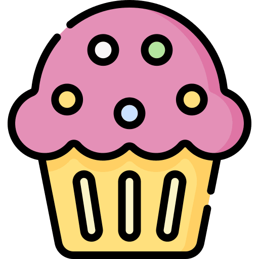 Muffin bakery muffin cherry icon