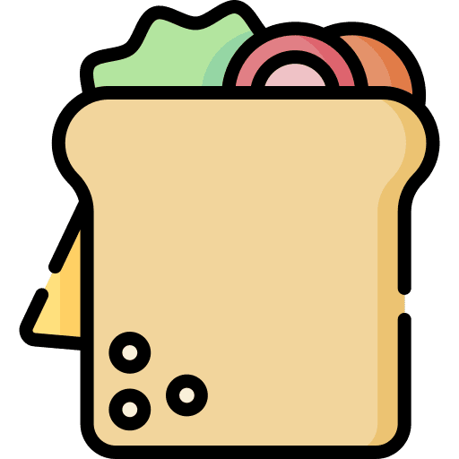 Sandwich meal lunch snack icon