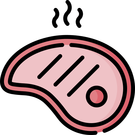 Steak grilled barbecue food icon