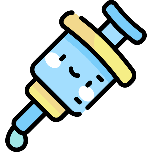 Vaccine syringe medical health care icon