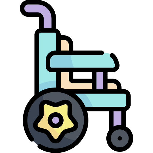 Wheelchair transportation disabled medical icon