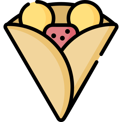 Crepe crepe dessert bake icon