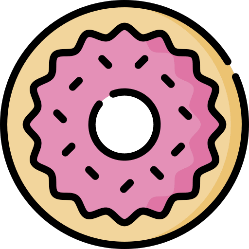 Donut dessert food and restaurant baker icon