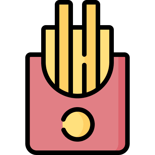 French fries potatoes junk food fast food icon