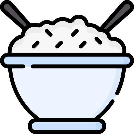 Rice food and restaurant rice bowl rice icon