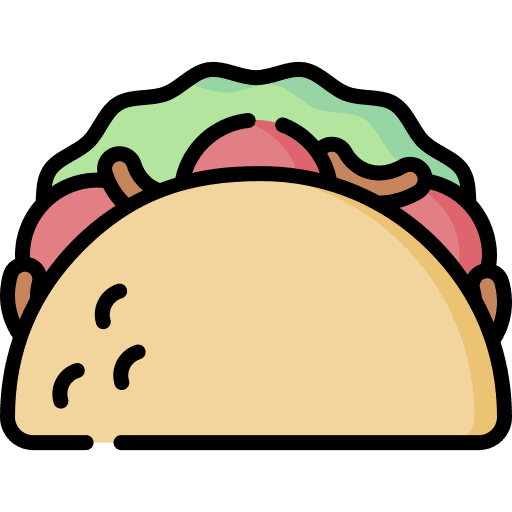 Taco mexican food and restaurant mexico icon