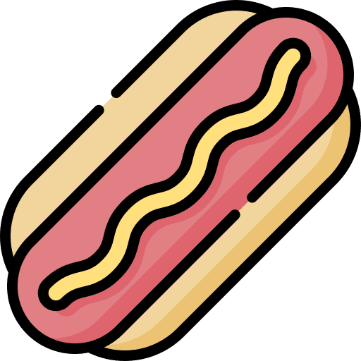 Hot dog junk food food and restaurant sausage icon