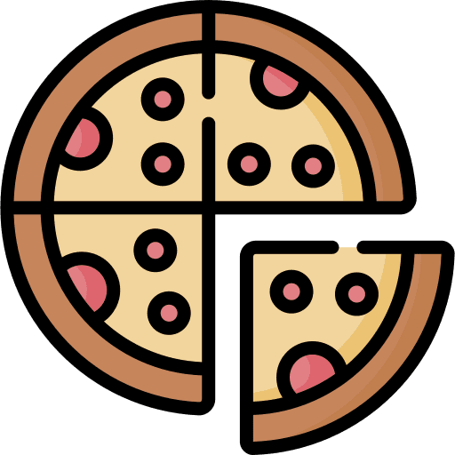 Pizza fast food restaurant pizza icon