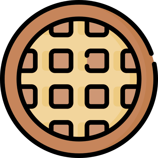 Waffle bakery meal breakfast icon