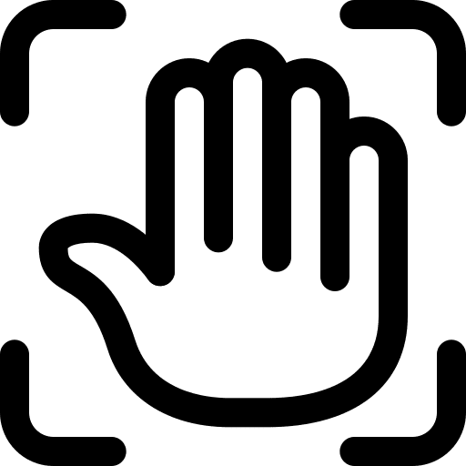 Hand fingerprint scan fingerprint hand icon