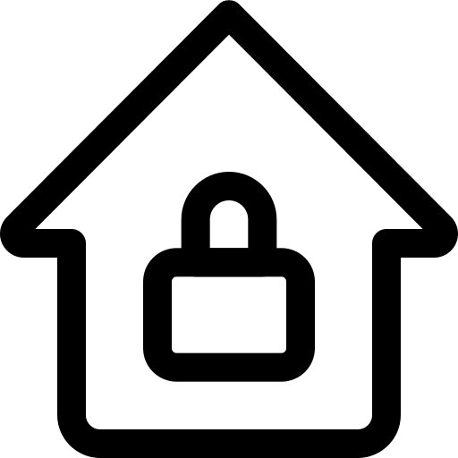 Home home secure padlock icon