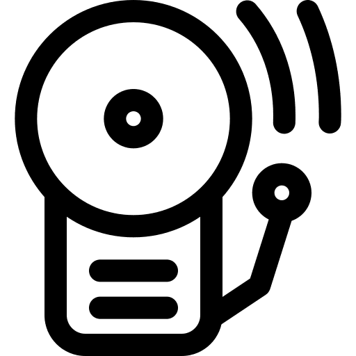 Alarm warning emergency light icon