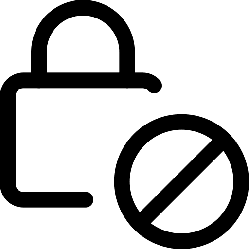 Blocked secure restricted blocked icon