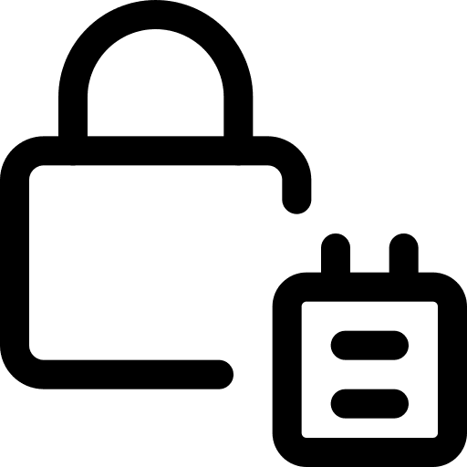 Notes padlock lock closed icon