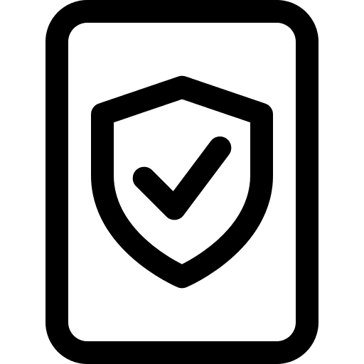 Secure protection shield secure icon