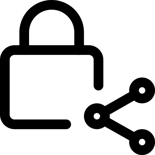Share closed lock locked icon