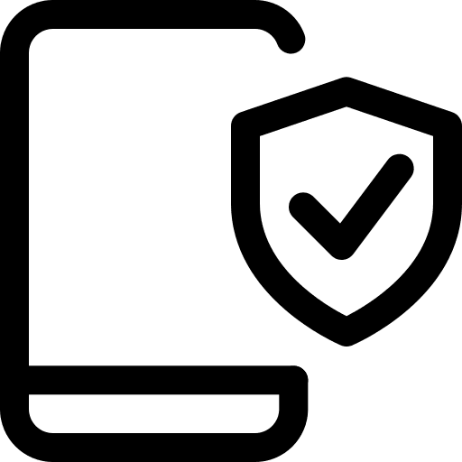 Smartphone shield security antivirus icon