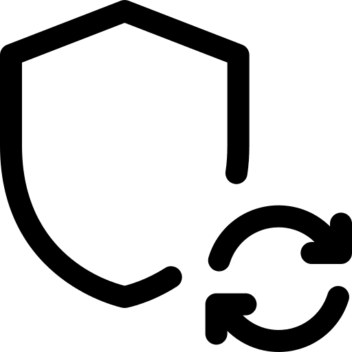 Sync security antivirus verified icon