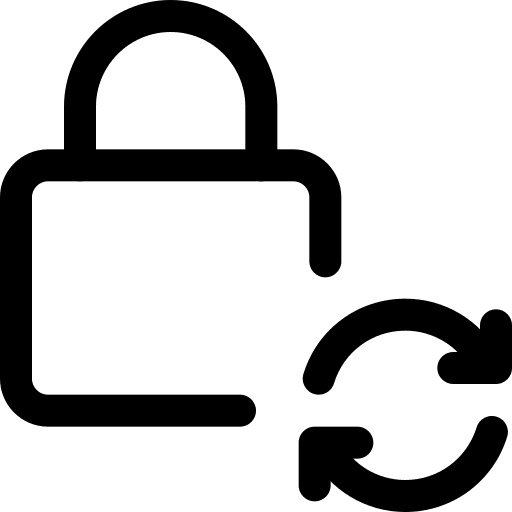Synchronize password reset password secure icon