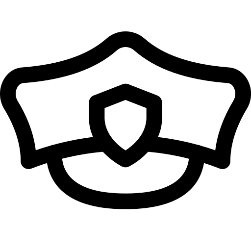 Uniform police cap security uniform icon