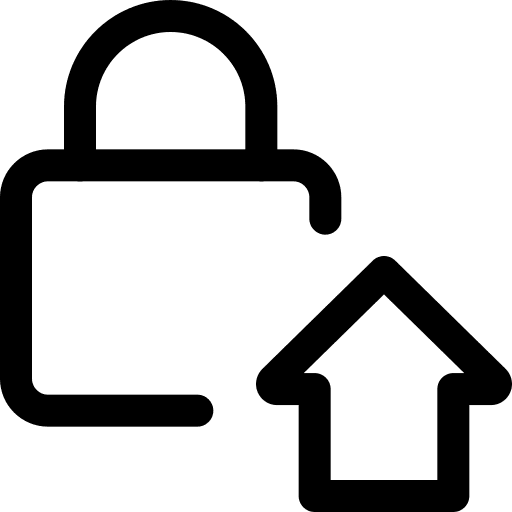 Upload security password locked icon