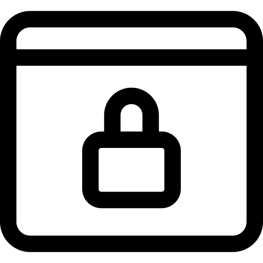 Web browser restricted security password icon