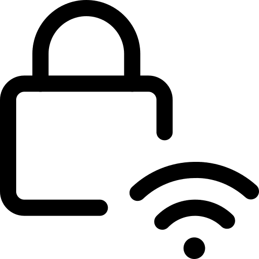 Wireless gadget wireless gadget password lock icon