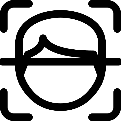 Face scan scanning identity face detection icon