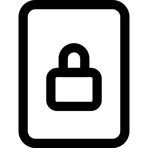 File tools lock secure icon
