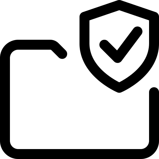 Folder folder verified secure icon