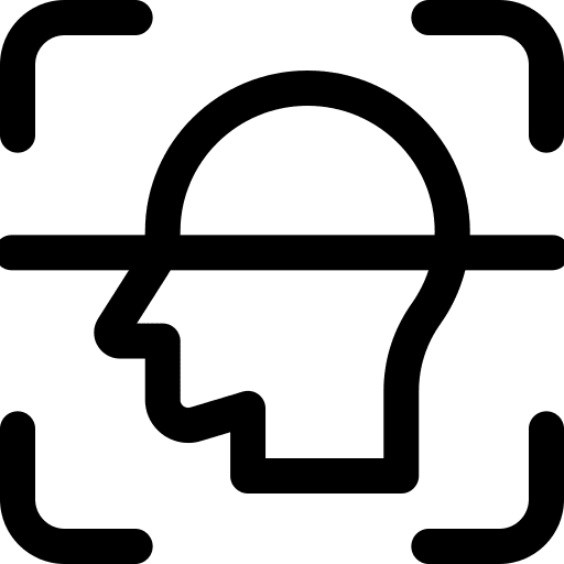 Head monitor technology people icon