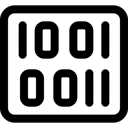 Programming language zero binary binary file icon