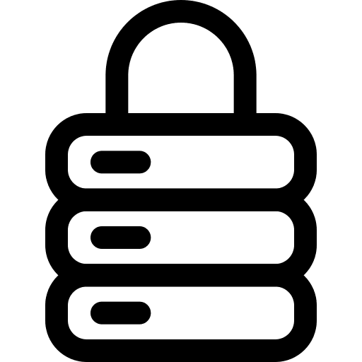 Server protection security lock icon
