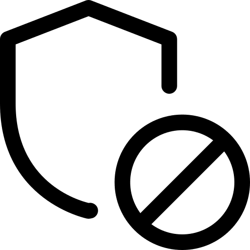Blocked security secure shield icon