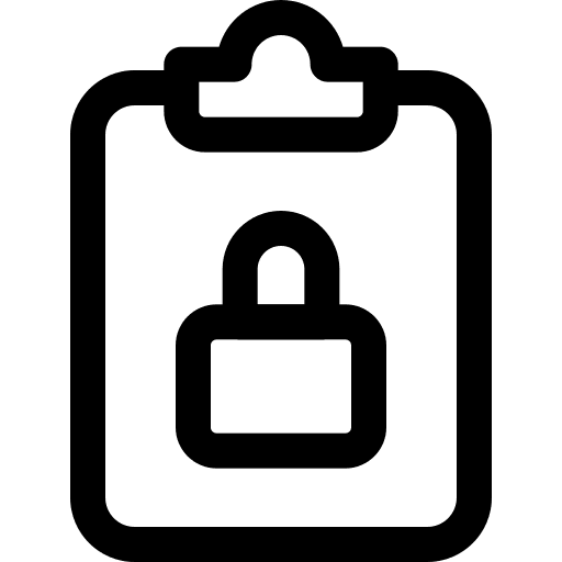 Checklist privacy secure locked icon