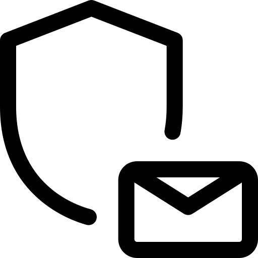 Envelope antivirus verified security icon