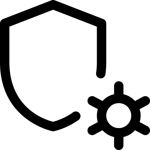 Setting setting protection cogwheel icon