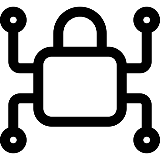 Linked linked secure closed icon