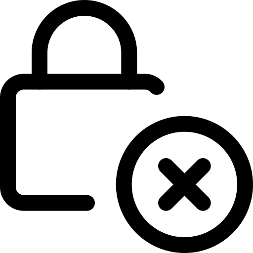 Remove security closed restricted icon