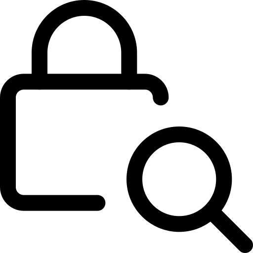 Search locked restricted secure icon