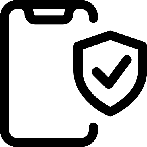 Antivirus security protection cellphone icon