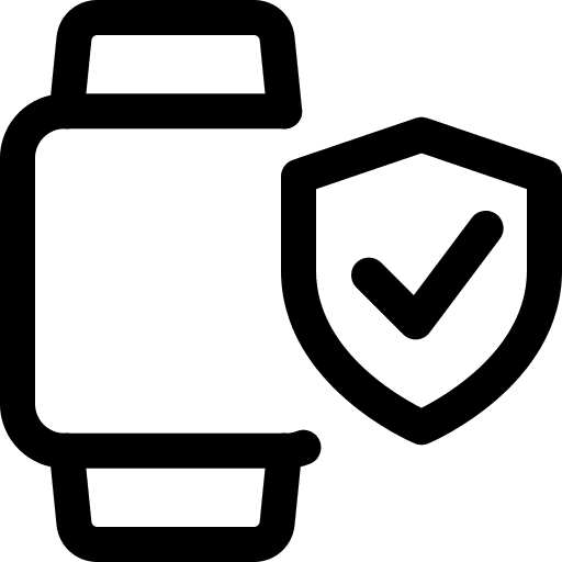 Smartwatch antivirus verified protection icon