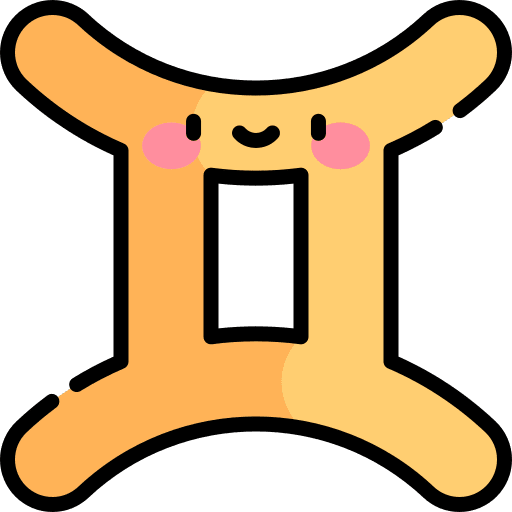 Gemini astrology zodiac shapes and symbols icon