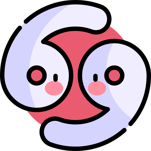 Cancer horoscope shapes and symbols signs icon