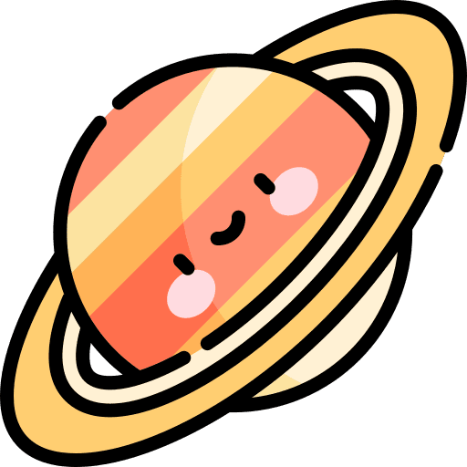 Saturn solar system shapes and symbols astronomy icon