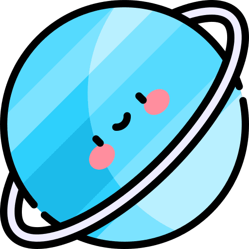Uranus galaxy space solar system icon