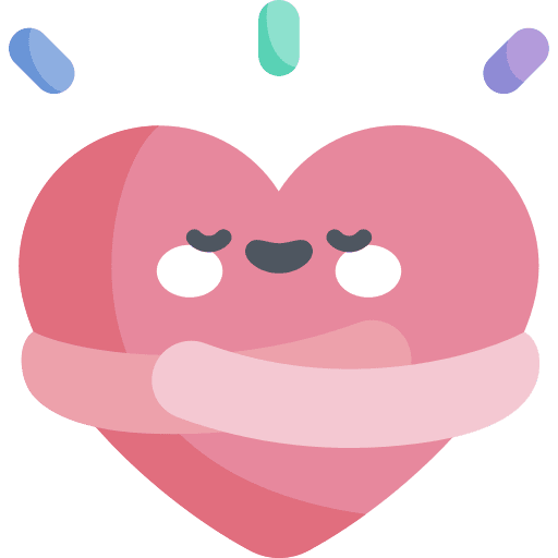 Heart hug selfcare girly icons icon