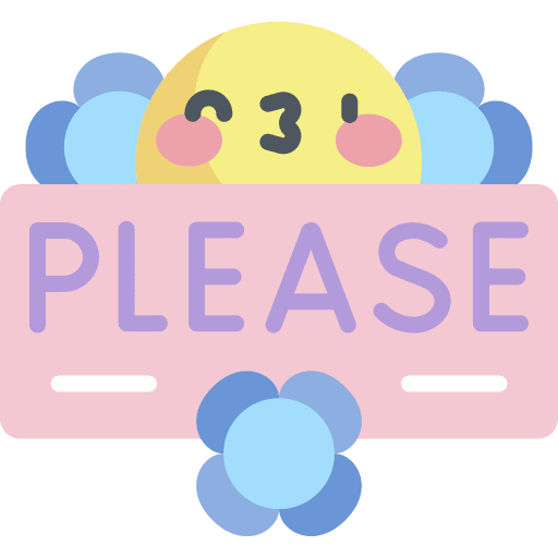 Please please communication smiley icon